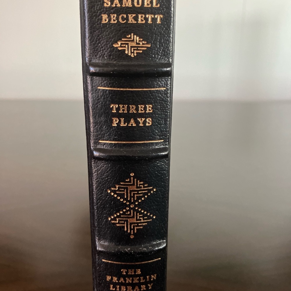 Franklin Library Black Leather Book. Three Plays by Samuel Beckett .